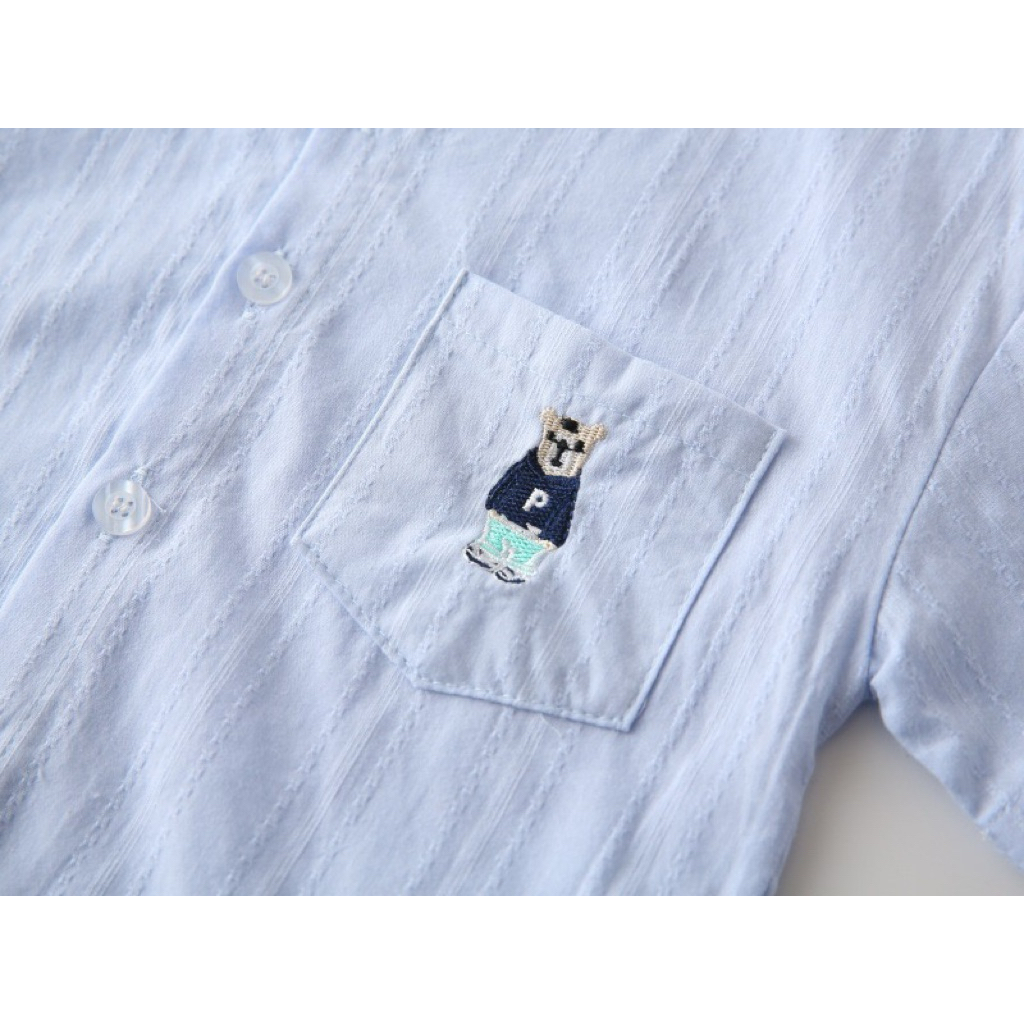 AB291 เสื้อเชิ้ตเด็ก ผ้าใส่สบาย เสื้อแขนสั้น แฟชั่นเด็ก รูปที่ 8