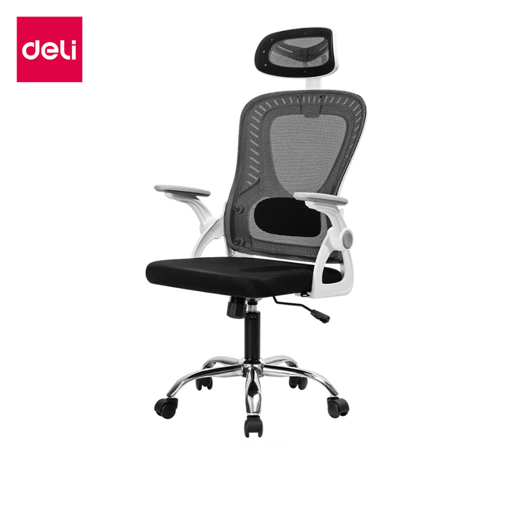 Deli เก้าอี้ออฟฟิศ เก้าอี้สำนักงาน ที่นั่งเพื่อสุขภาพ ที่นั่งทำงาน พนักพิงศรีษะ2D ลดการปวดเมื่อย erg