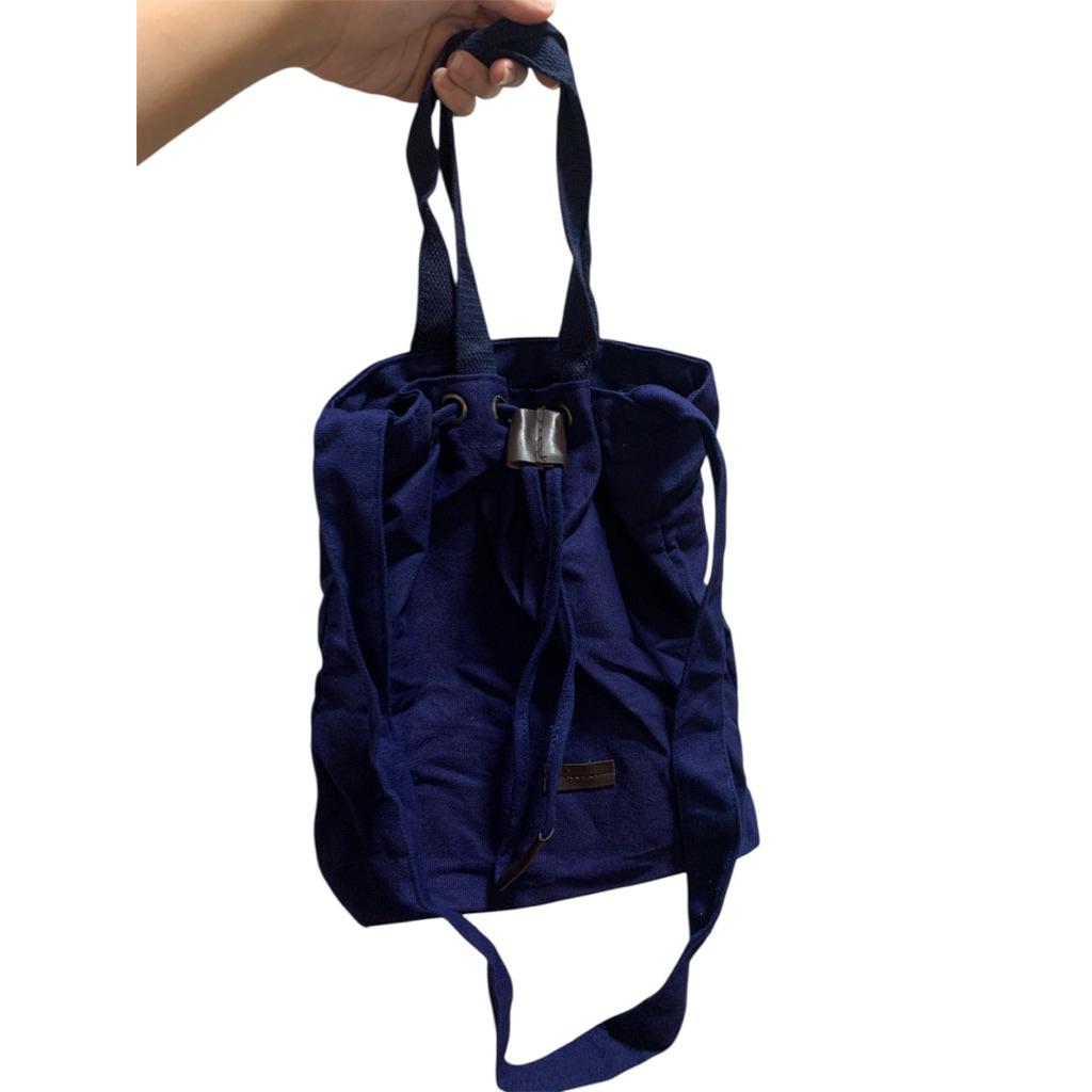 กระเป๋าผ้าสีกรม สะพายข้าง/หิ้วได้ Style Muji ปล่อยต่อมือ1✅