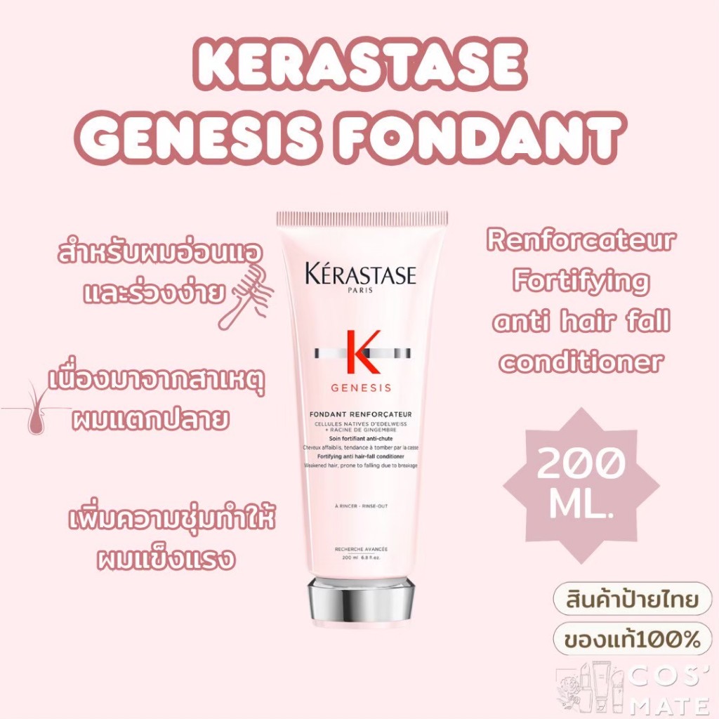 ป้ายไทย/ส่งไว - KERASTASE Genesis Fondant Renforcateur Conditioner 200ml.