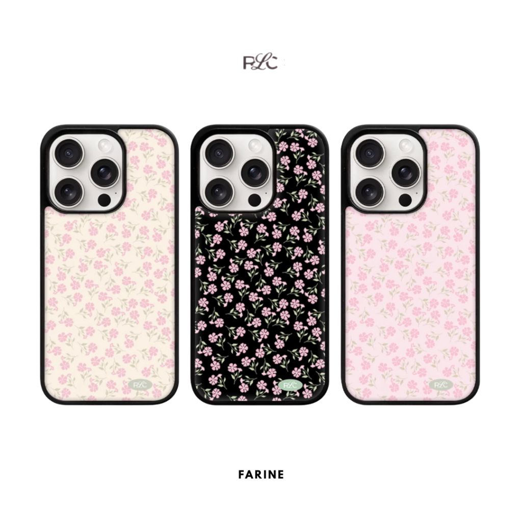(PRE-ORDER) farine.co - Rolincube Floral Phone Case