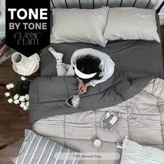 ชุดผ้าปูที่นอนสีพื้น (Premium) เรียบหรู รุ่น Tone by Tone Classic Clam Series New collection ครบเซ็ท 6 ชิ้น
