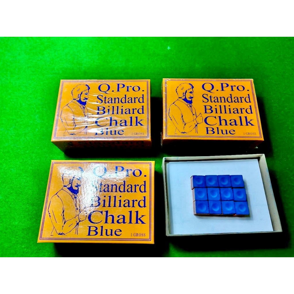 ชอล์คฝนหัวคิว Q.Pro Standard billiard Chalk ราคาประหยัด กล่องใหญ่ 144 ก้อน