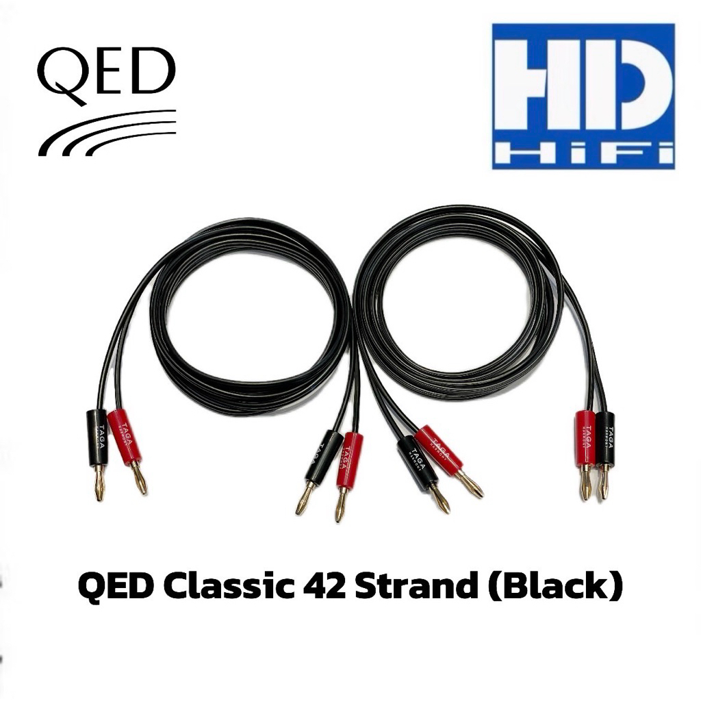 QED Classic 42 Strand สายลำโพงแบ่งตัดพร้อมเข้าหัว Taga Harmony TCB001 (ราคาต่อคู่)