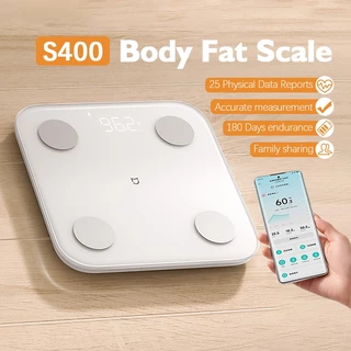 Xiaomi Body Fat Composition Scale S400 ตาชั่งอัจฉริยะ วัดน้ำหนัก มวลไขมัน บันทึกสถิติ | Chinese Version