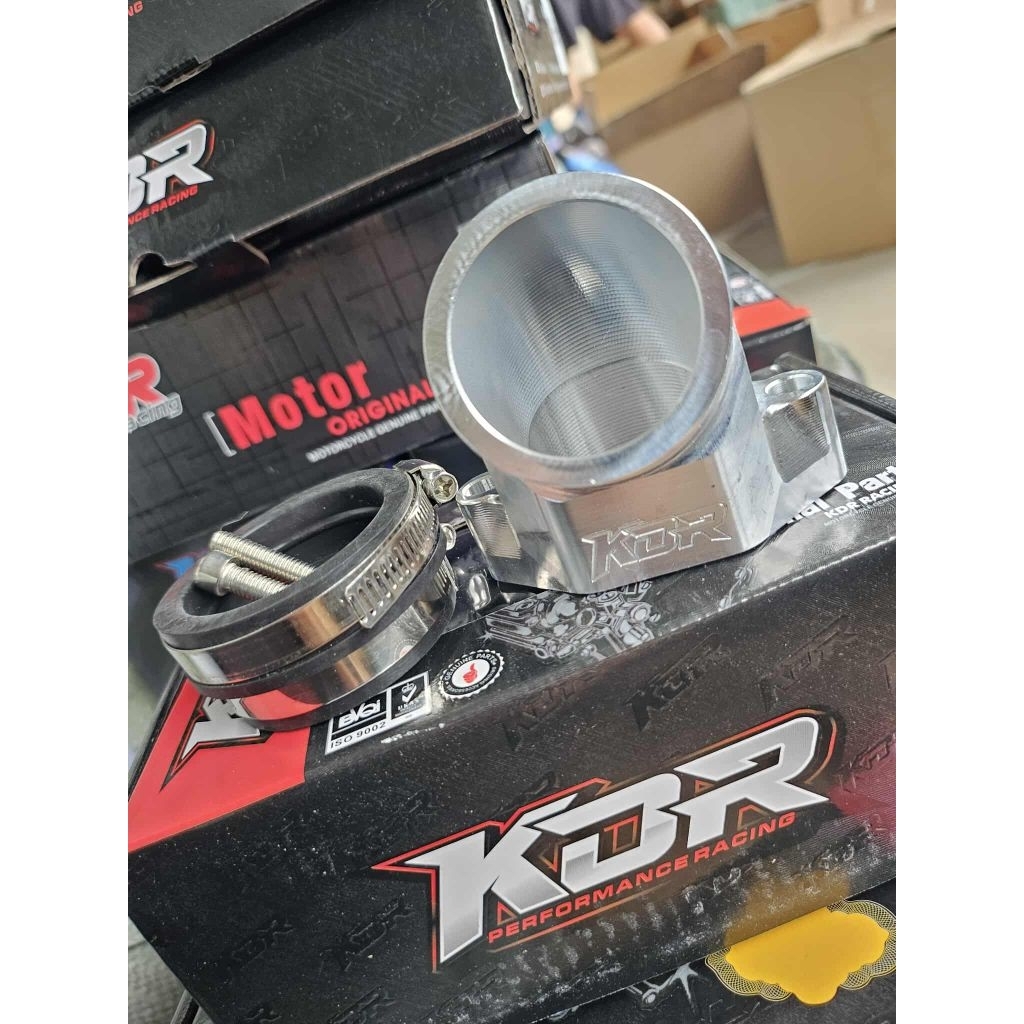 คอหลีดJT13 CNC คาบู KDR ใส่คาบูโต หลบฝา4วาล์ว รูพอต 32 mm รูปาก 37.5 mm รอบปากโต 47 mm JT-13