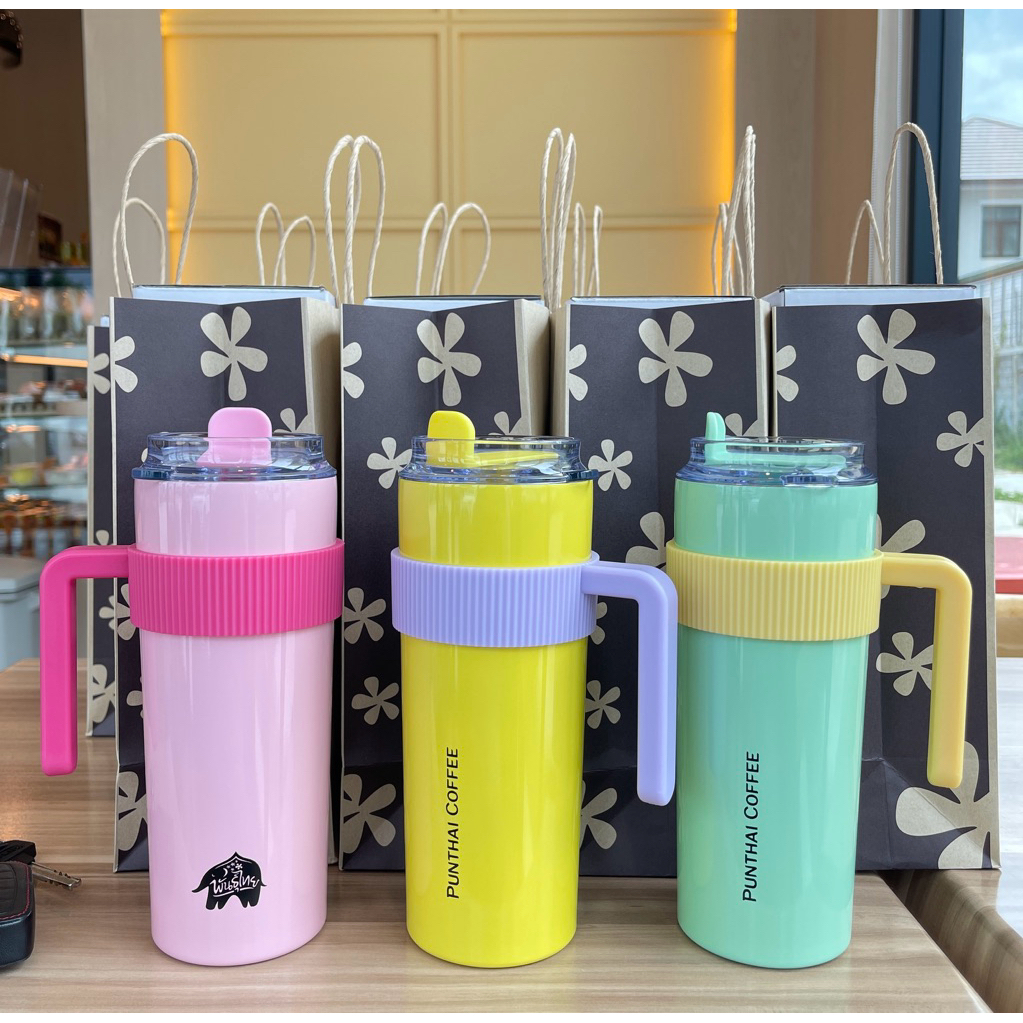 (พร้อมส่ง)แก้วเก็บความเย็น PUNTHAI รุ่น Two Tone Tumbler ขนาด 600 ml. ของแท้