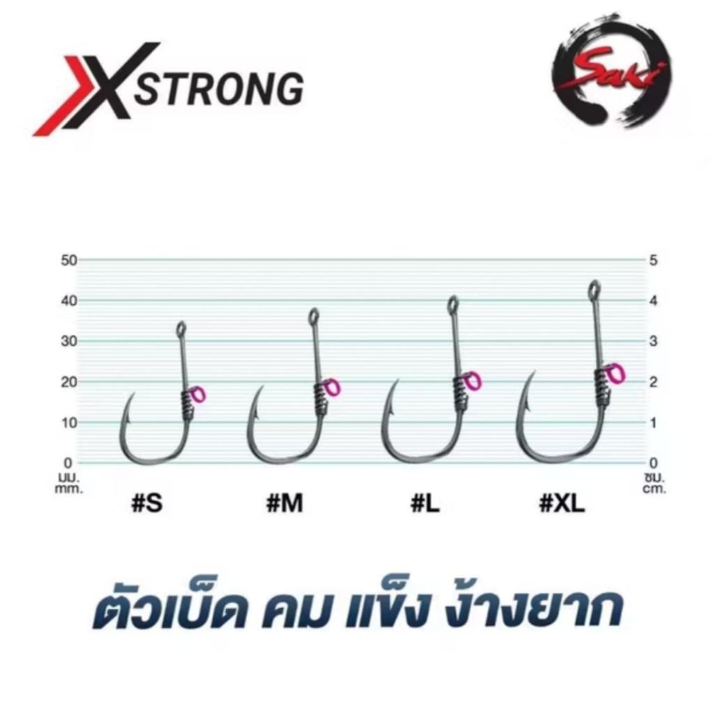 ตัวเบ็ดสำหรับเกี่ยวกุ้งเป็น Saki เกี่ยวกุ้งเป็น กุ้งไม่ช้ำ มีหลายขนาดให้เลือกใช้งาน