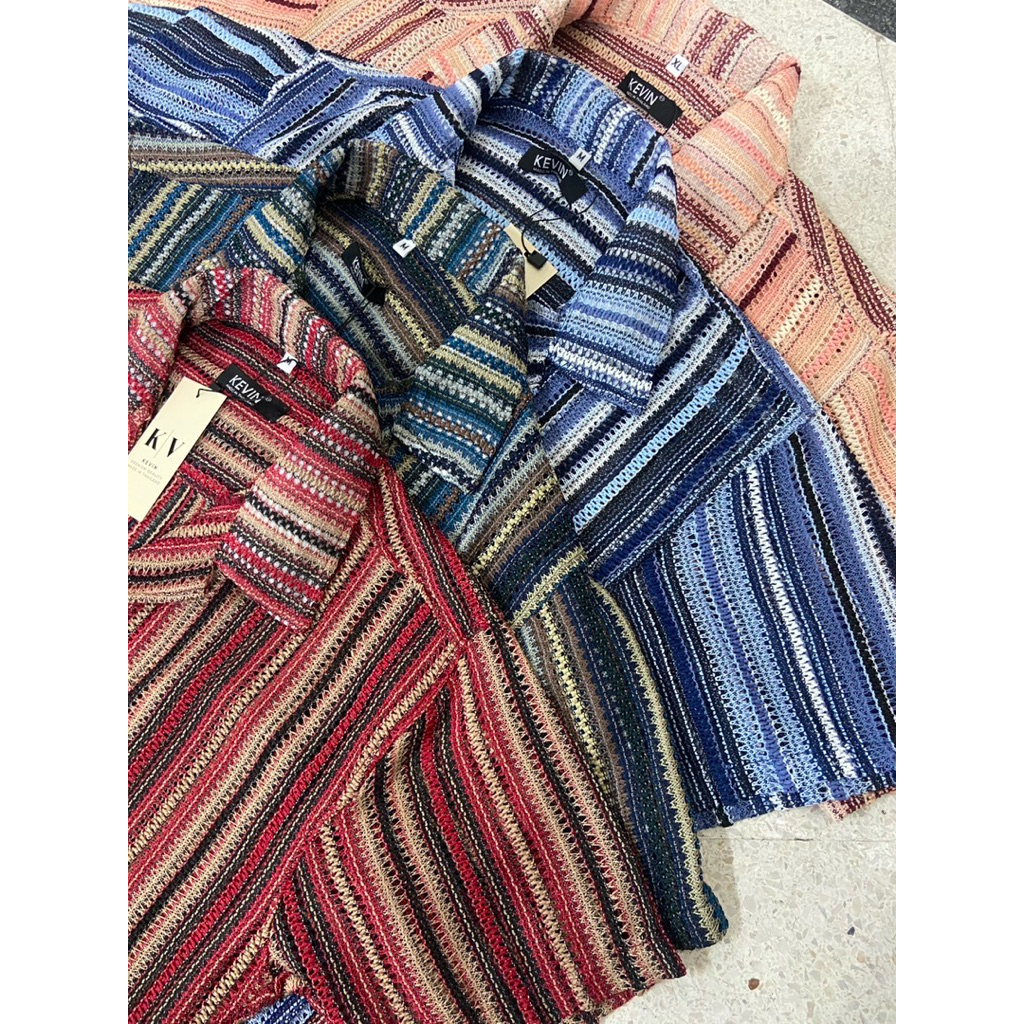 Knit Hawaii เสื้อเชิ้ตตาข่ายฮาวาย สไตล์เก๋ๆ สวมใส่สบาย เนื้อผ้าดี