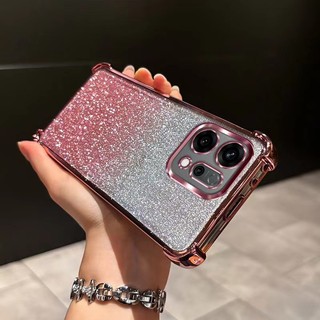 เคสแฟชั่น สำหรับ OPPO Reno15 15F 15Pro max Reno13 13F 14 14F Find X9 X9Pro X9Ultra เคสหรูหรา กากเพชร 2in1 ไล่โทนสีสวย F8