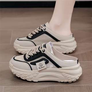 พร้อมส่งจากไทย Q129 รองเท้าผ้าใบผู้หญิง รองเท้าแฟชั่น เปิดส้…