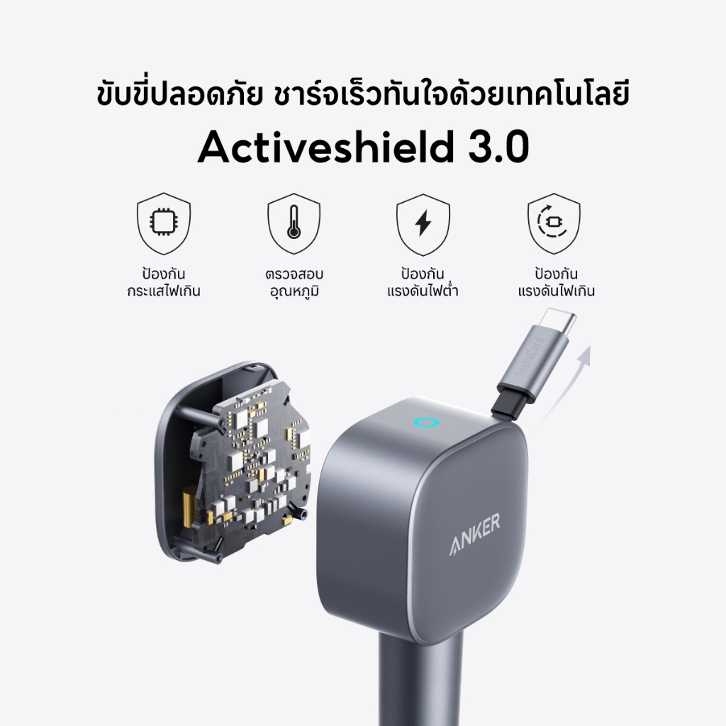 [HOT] Anker Nano Car Charger 75W Fast Charging Type-C ที่ชาร์จเร็วในรถ มีสายชาร์จในตัวยืดหดได้ for iPhone 15-17 Samsung - รูปที่ 4