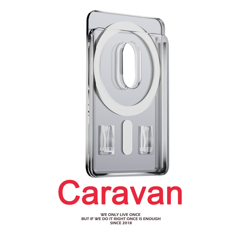 Caravan Crew Phone card holder ที่ใส่บัตรโทรศัพท์ แบบแม่เหล็ก แข็งแรง พร้อมช่องใส่บัตร White