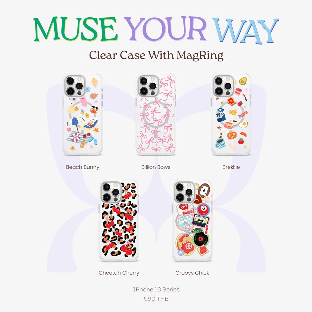 (16 Series)  Clear Case With MagRing MUSE Your Way Ver.3