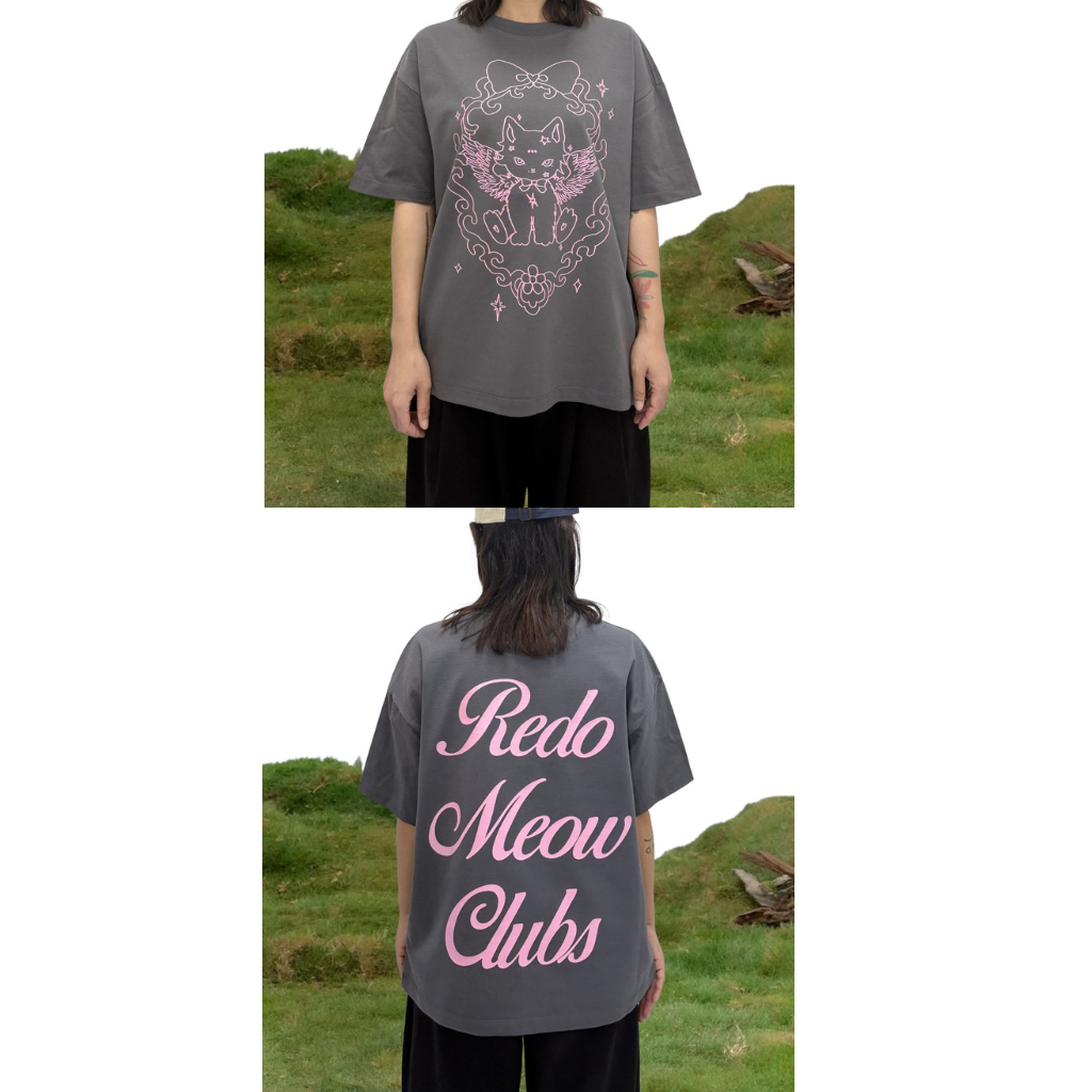 (Pre-order4-7days) redolence.studio Redo Meow Clubs Tee เสื้อยืดทรง oversize