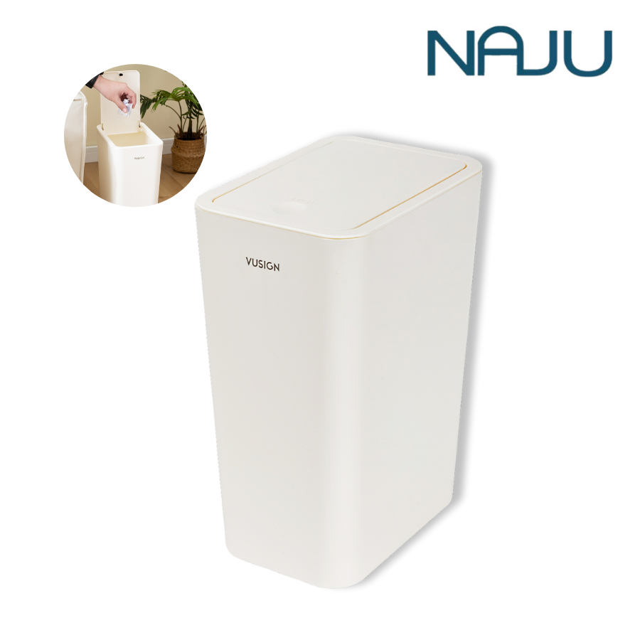 Naju ถังขยะมีฝาปิด 8L/10L ถังขยะเก็บกลิ่น ถังขยะพร้อมฝา ถังขยะอเนกประสงค์ Trash Bin