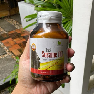 Nature Line Black Sesame Oil เนเจอร์ ไลน์ น้ำมันงาดำสกัดเย็น