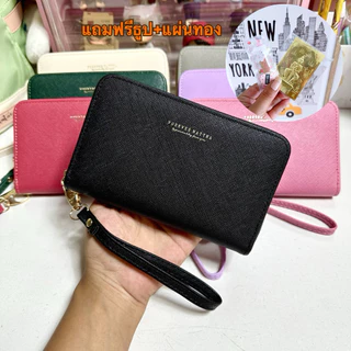 ฟรีธูปแผ่นทองกระเป๋าสตางค์ใบสั้น กลาง ยาวซิปรอบ ซับในสีแดง มีช่องซิปใส่เหรียญ