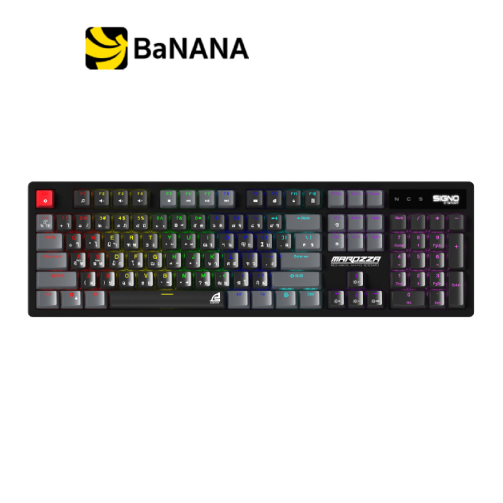 คีย์บอร์ดเกมมิ่ง SIGNO E-Sport Gaming Keyboard Mechanical MAROZZA KB-722BLK by Banana IT