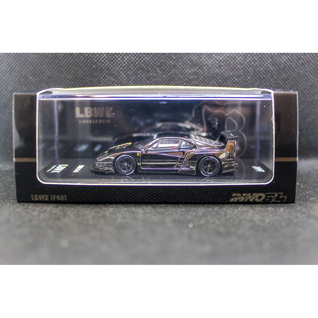 INNO64 1/64 LBWK Ferrari F40 ในสีโครเมียมดำ (สีธรรมดา)