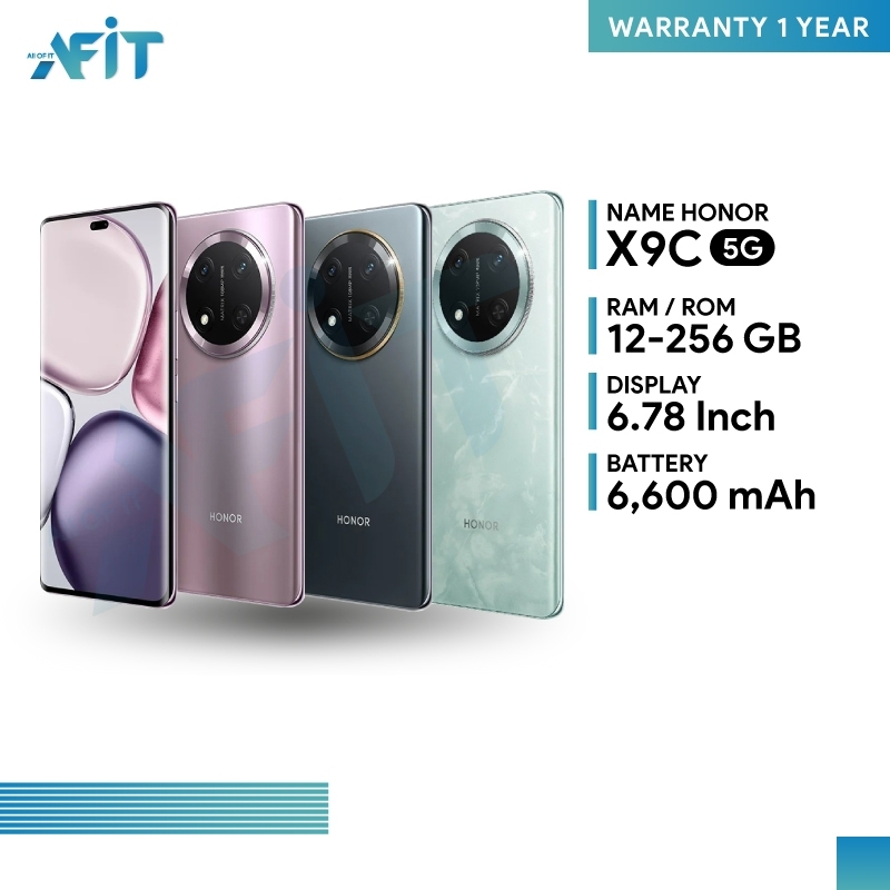 Honor X9C 5G (12/256GB) หน้าจอ 6.77 นิ้ว กันน้ำระดับ IP65M ทนทานเผชิญน้ำกระเซ็น แบต 6600 mAh