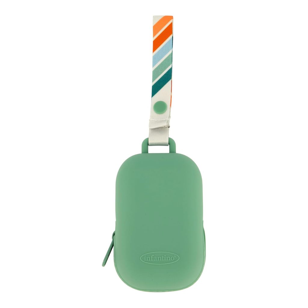 Infantino : Travel Pod - กระเป๋าใส่จุกนมหลอกแบบพกพา กระเป๋าซิลิโคนพกพา