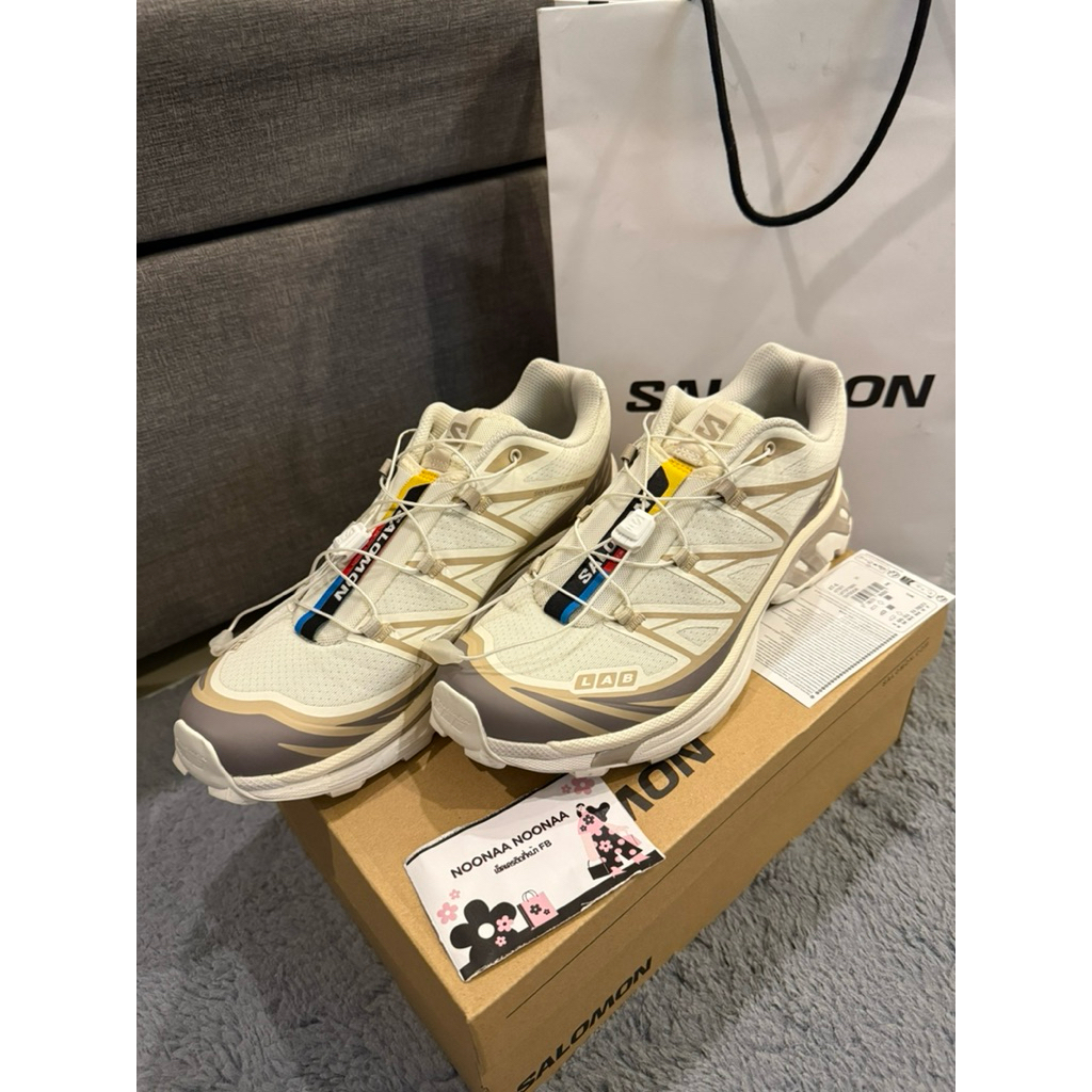 มือสอง 📌SALOMON XT-6 สี vanilla/Iron/Etherea ✅Size 9UK/43.5EU/27.5