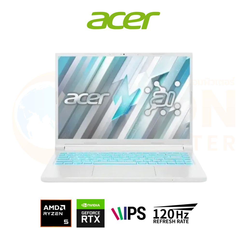 ACER NITRO V 14 ANV14-61-R5U3 NOTEBOOK (โน้ตบุ๊ค) AMD RYZEN 5 8645HS / RTX 4050 / 32GB /512GB/WIN11/