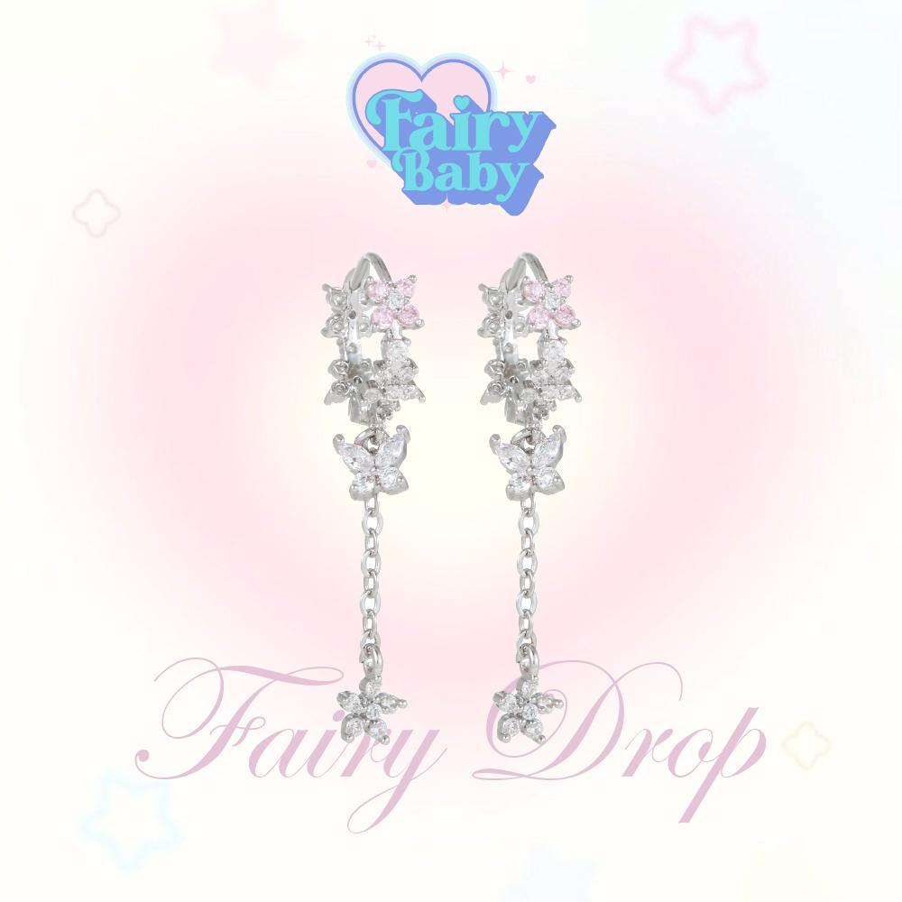 [NEW] Fairybaby ต่างหู ห่วง Fairydrop ตุ้มหูห่วง ดอกไม้ ตุ้งติ้ง (E2-038)