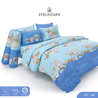 Fountain FTC148 การ์ตูน Rilakkuma ลิขสิทธิ์แท้ San-X สัมผัสนุ่มลื่น ชุดเครื่องนอนฟาวน์เทน ผ้าปูที่นอน ผ้านวม