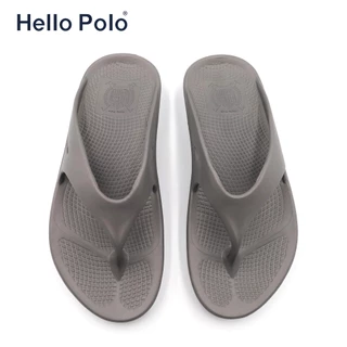 Hello Polo รองเท้าแตะผู้ชาย รองเท้าแตะส้นแบน พื้นหนา กันลื่นและทนทาน สลิปเปอร์นุ่มๆ รองเท้านิ่มเหมือนเหยียบอึ HP8002