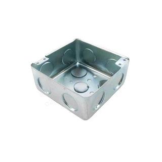 แฮนดี้บ็อกซ์ 2x4 / handy box 2x4 แบบตื้น แบบลึก ก้นทะลุ ชุบขาว กันสนิม