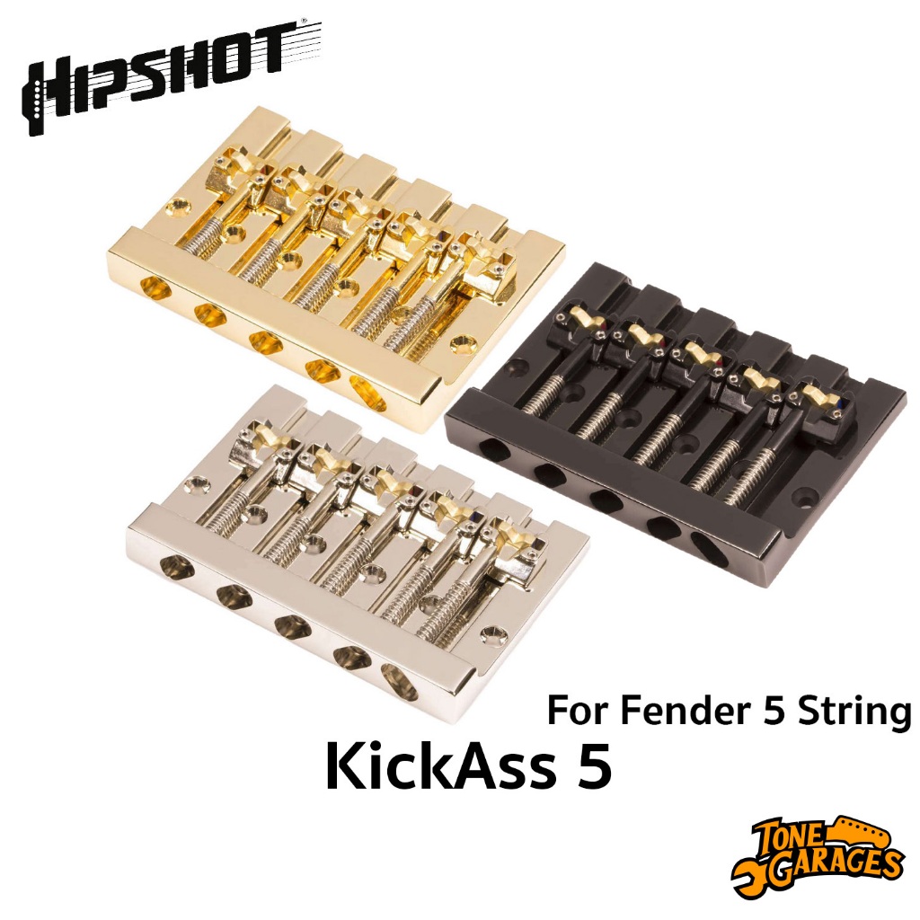 Hipshot KickAss 5 Bridge for 5 String Bass Fender Mount หย่องเบส 5 สาย สำหรับ Fender