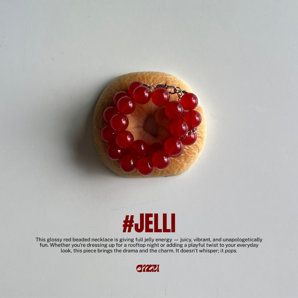 EMAU- Jelli the Elegant Red Ruby Quartz Necklace สร้อยหินแดงทับทิม