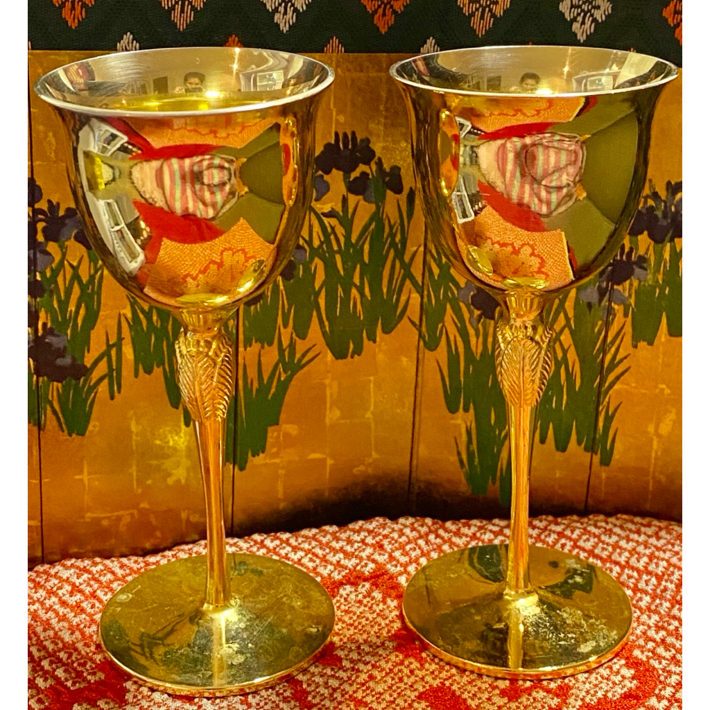 แก้วไวน์ทองคำ แก้วชุบทอง ทอง 24KGP