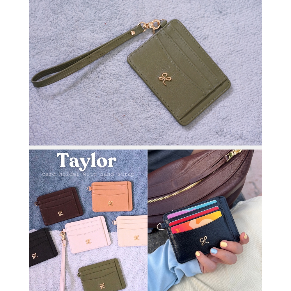 CHNiiNiN - Taylor card holder with hand strap กระเป๋านามบัตรหนังวัวแท้ พร้อมสายคล้องมือ
