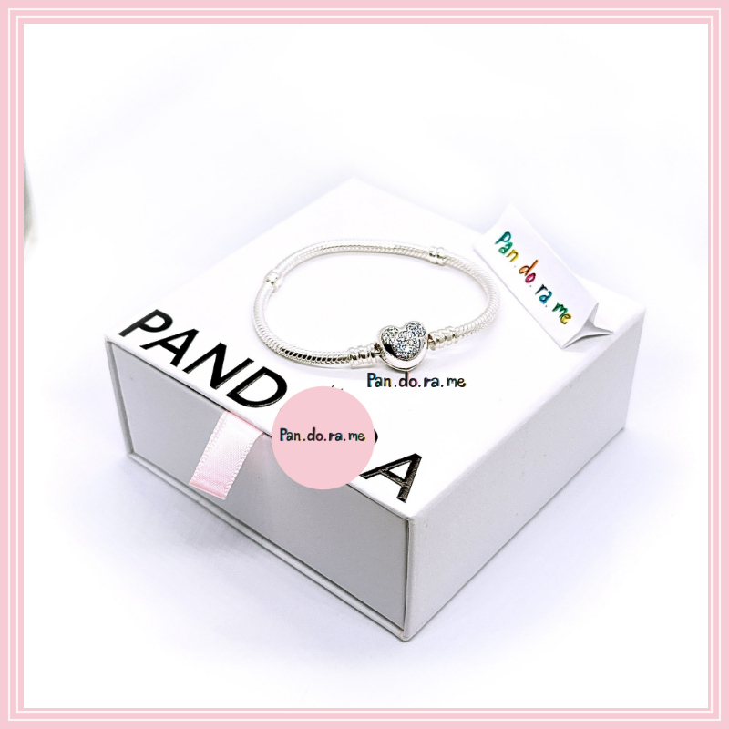 [พร้อมส่ง สินค้าแท้ 💯] กำไลมิกกี้ Disney Moments Mickey Mouse Heart Clasp Snake Chain Bracelet
