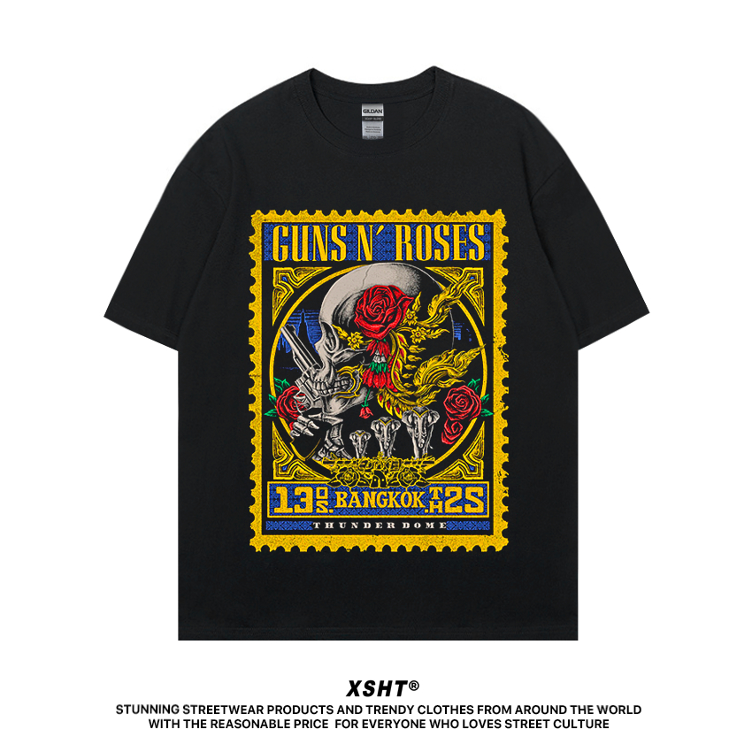 🔥พร้อมส่ง🔥 เสื้อ Guns N' Roses - Bangkok Thailand (2025) Tee - Black (สีดำ) by XSHT