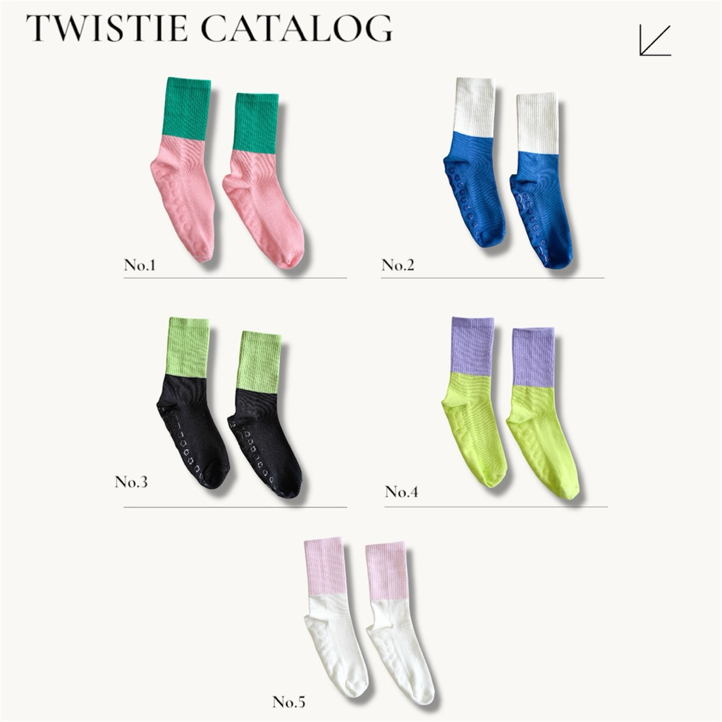 [พร้อมส่ง] ⚡ Twistie ⚡ Grip Socks ถุงเท้ากันลื่น สำหรับพิลาทิส โยคะ ออกกกำลังกาย