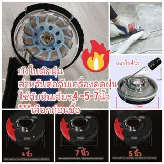 G25 ชุดบังใบดักฝุ่นต่อกับเครื่องดุดฝุ่น สำหรับหินเจียร 4 นิ้ว ใบ 110/115 มิล