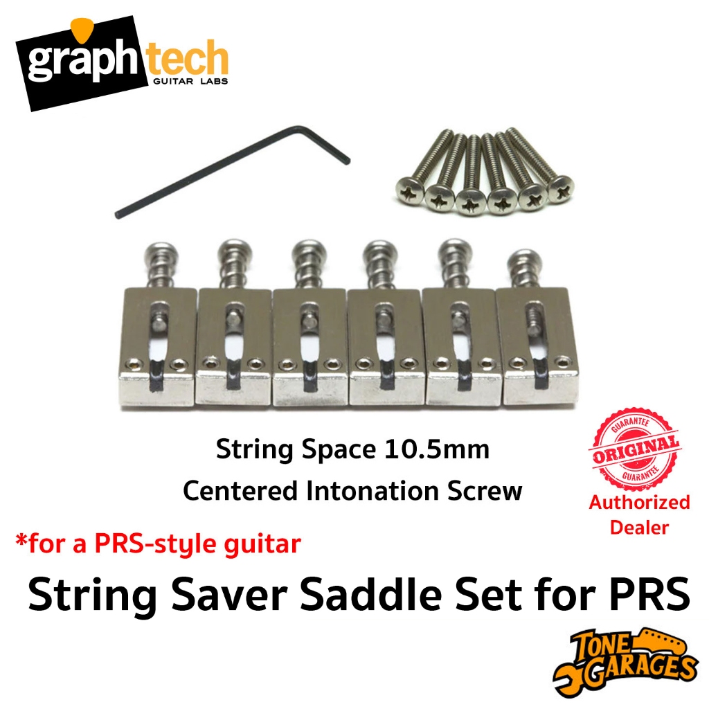 Graph Tech String Saver Saddles Set compatible with PRS Style Guitar 10.5mm PG-8220 แซดเดิ้ลกีต้าร์ 