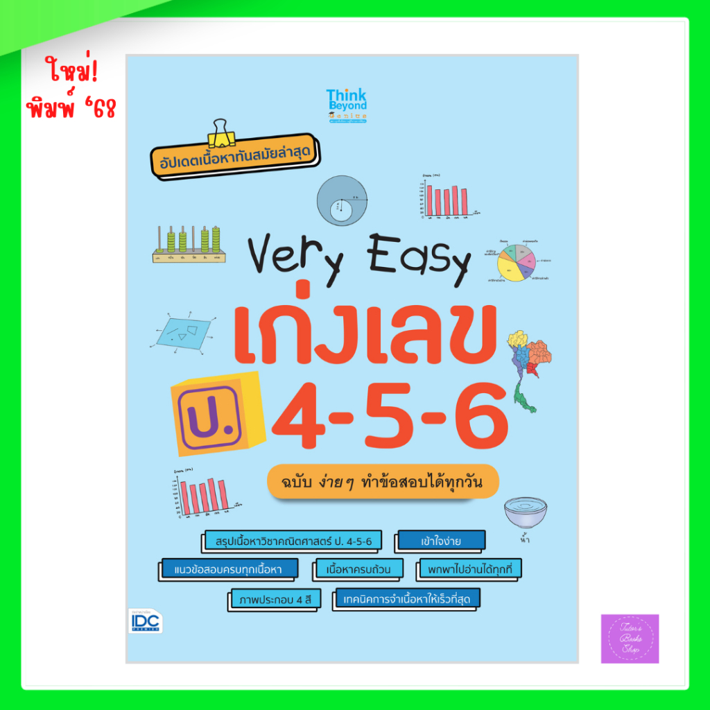 Very Easy เก่งเลข ป.4-5-6 ฉบับ ง่าย ๆ ทำข้อสอบได้ทุกวัน