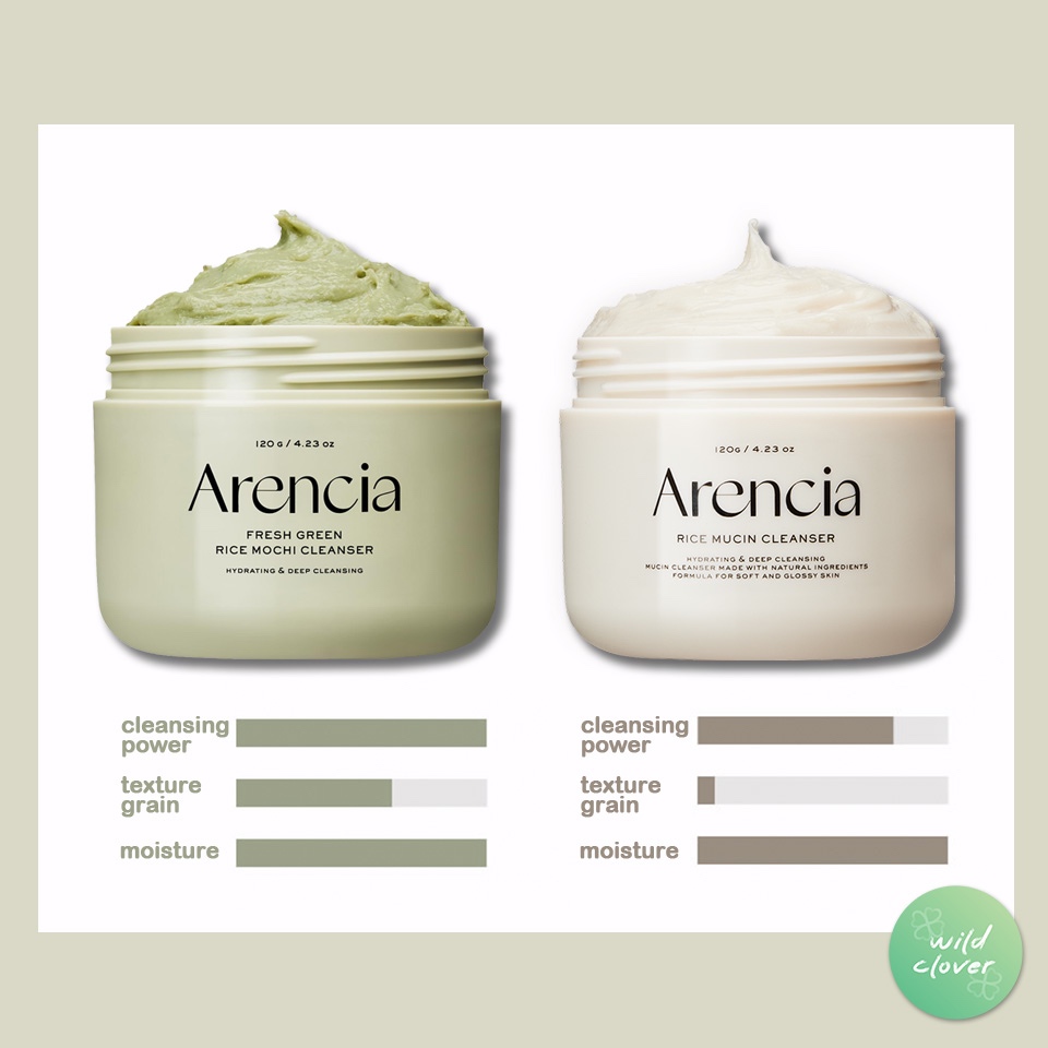 🍀 ARENCIA : แท้พร้อมส่ง exp.2028 fresh green rice mochi cleanser, rice mucin cleanser 120g - รูปที่ 2