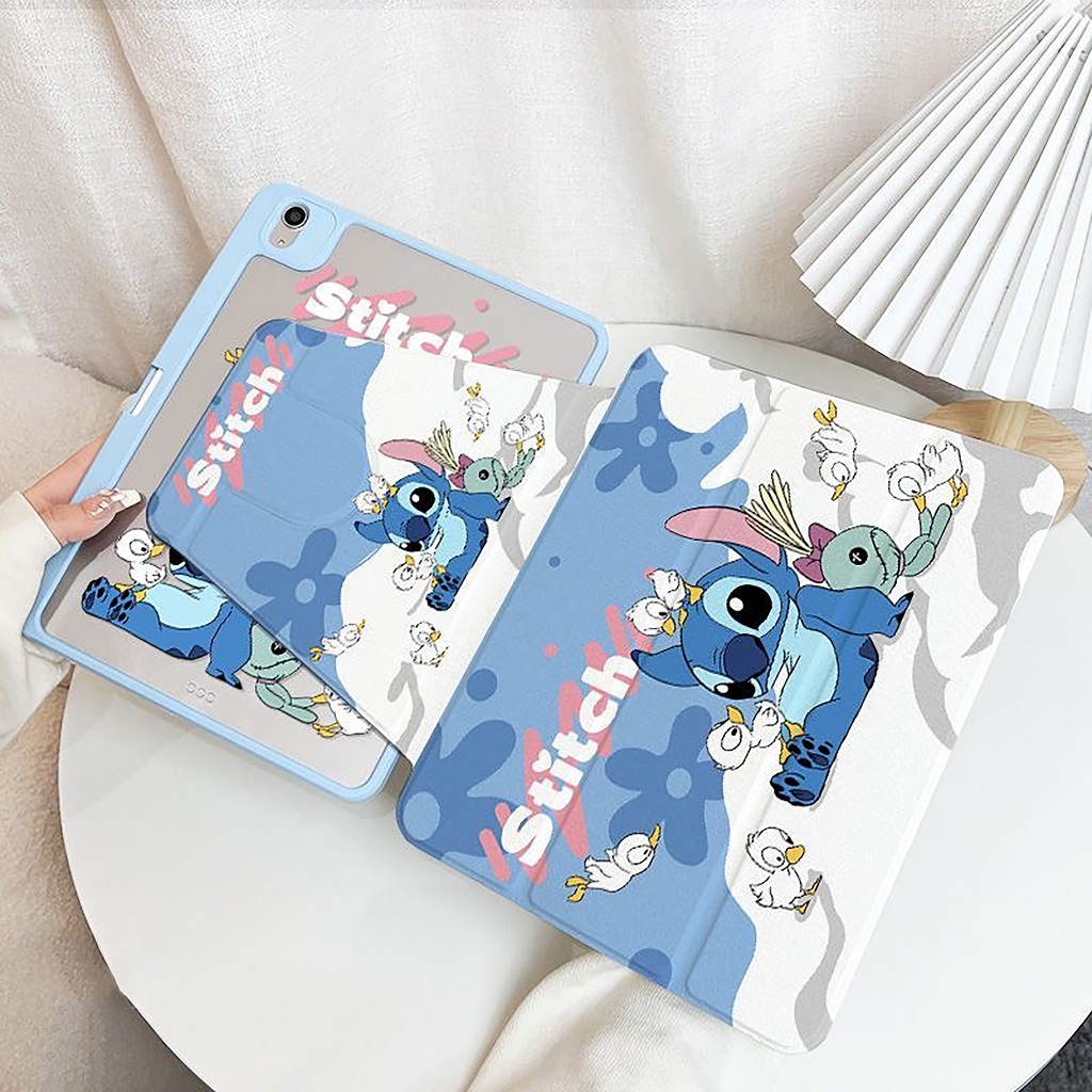 ⚡พร้อมส่ง⚡เคส iPad Air5 Air6/7 11/13 Gen11 ที่ใส่ปากกา Stitch เคสiPadหมุน 360°Gen10 Gen9/8 Pro11/13 - รูปที่ 4