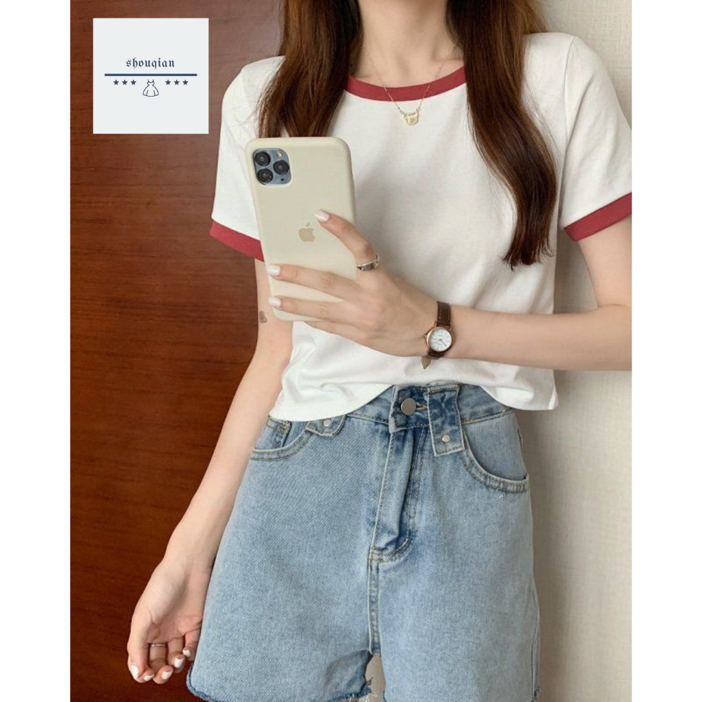 พร้อมส่งในไทย เสื้อยืดคอกลมสีพื้นพาสเทล ผ้าโพลี นิ่ม Y67