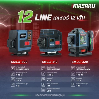 MASARU รุ่น SMLG-325 SMLG-320 เครื่องวัดระดับเลเซอร์แบบแสงสีเขียว 16 เส้น 20V