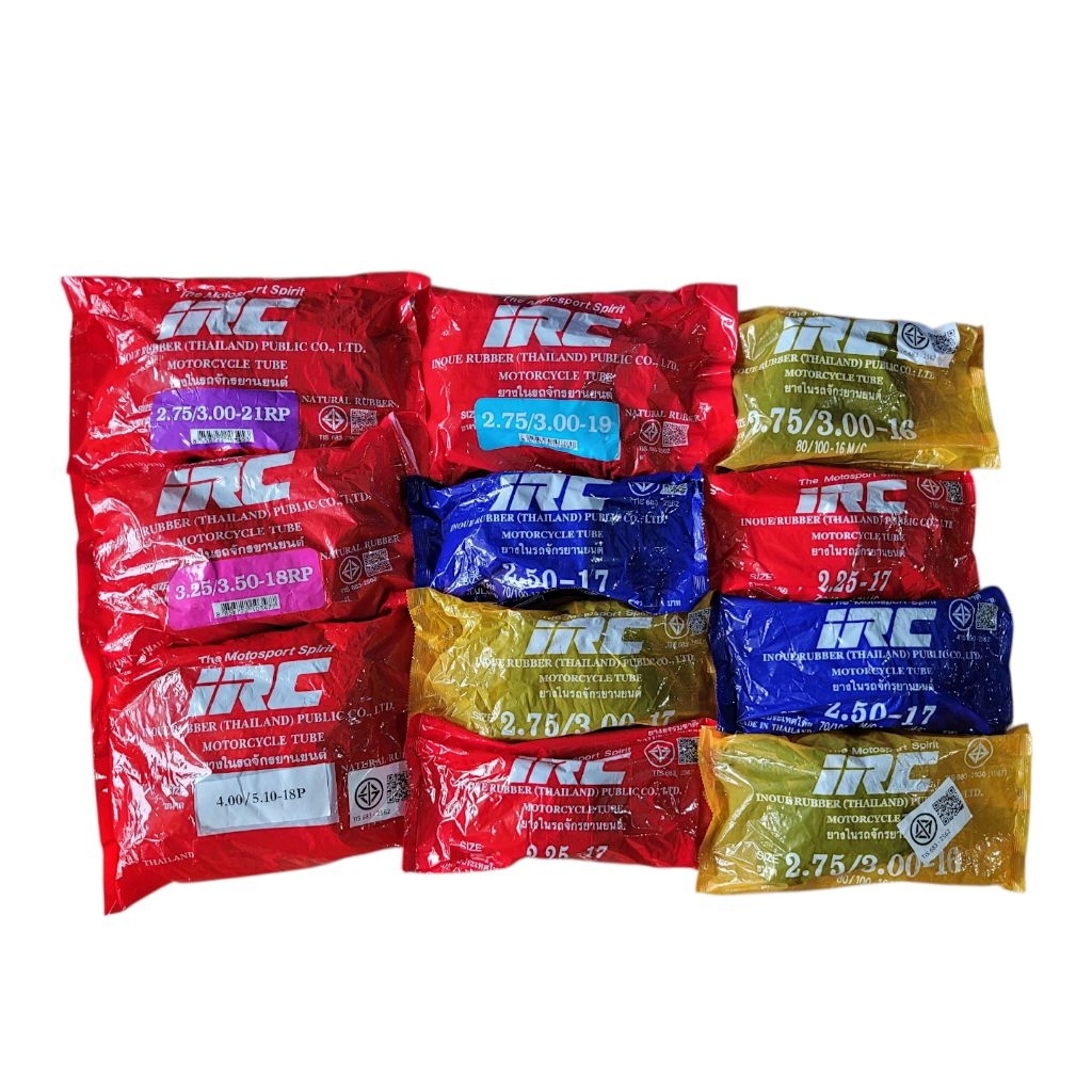 ยางใน IRC ขนาด 2.75/3.00-1 , 2.75/3.00-17 , 2.75/3.00-19 , 2.50-17 , 2.25-17