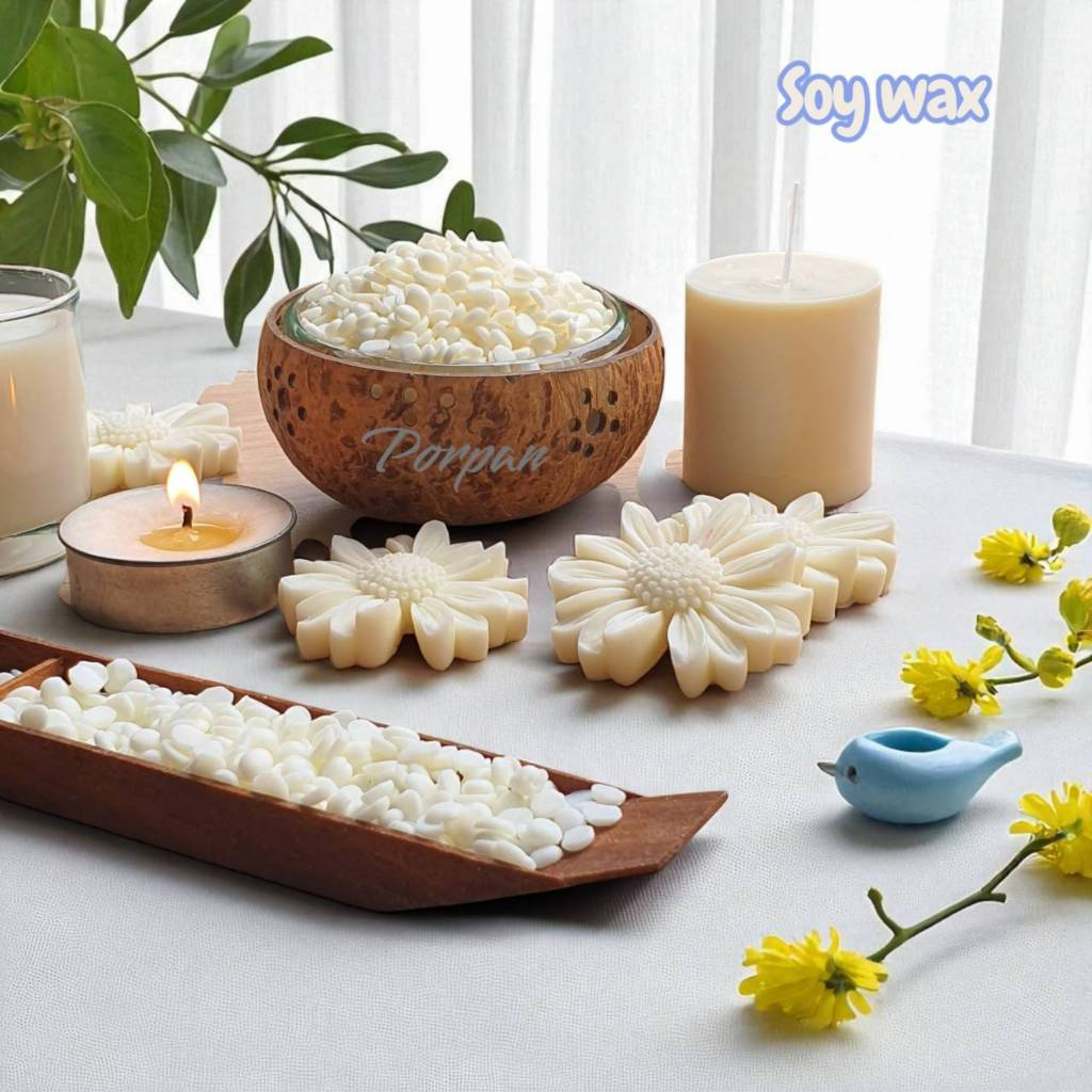 Soy wax เทียนไขถั่วเหลืองธรรมชาติ100%_ออร์กานิค(Natural Soy Wax) สินค้าราคาพิเศษ- พร้อมส่งทันที ส่งทุกวัน