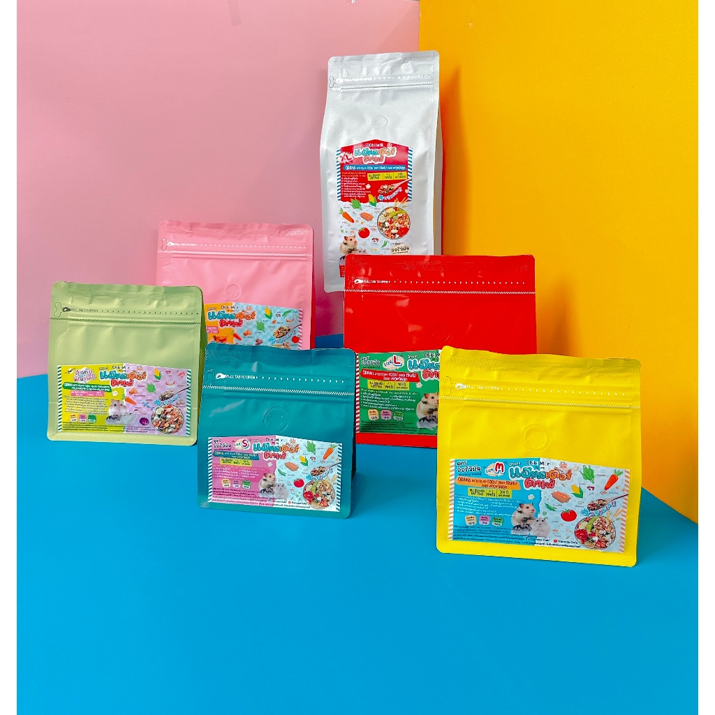 ✨ร้าน Hamster Cafe' อาหารแฮมสเตอร์ ดอร์เมาส์ แฮมคาเฟ่ 🐹 สูตรออริจินัล Size M L XL // สูตรพันธุ์เล็ก 