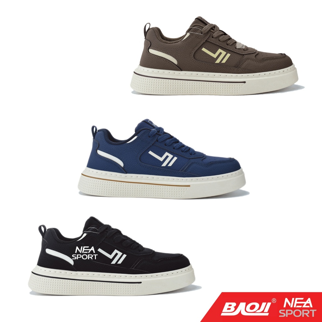 [รุ่นใหม่ มาแรง] Baoji 1013 Retro Next รองเท้าผ้าใบ ทรงสวม ผู้ชาย บาโอจิ แท้